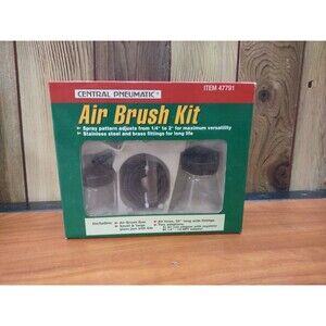 Central Pneumatic 3/4 & 3 Oz Airbrush Kit Item 62294 New Nib